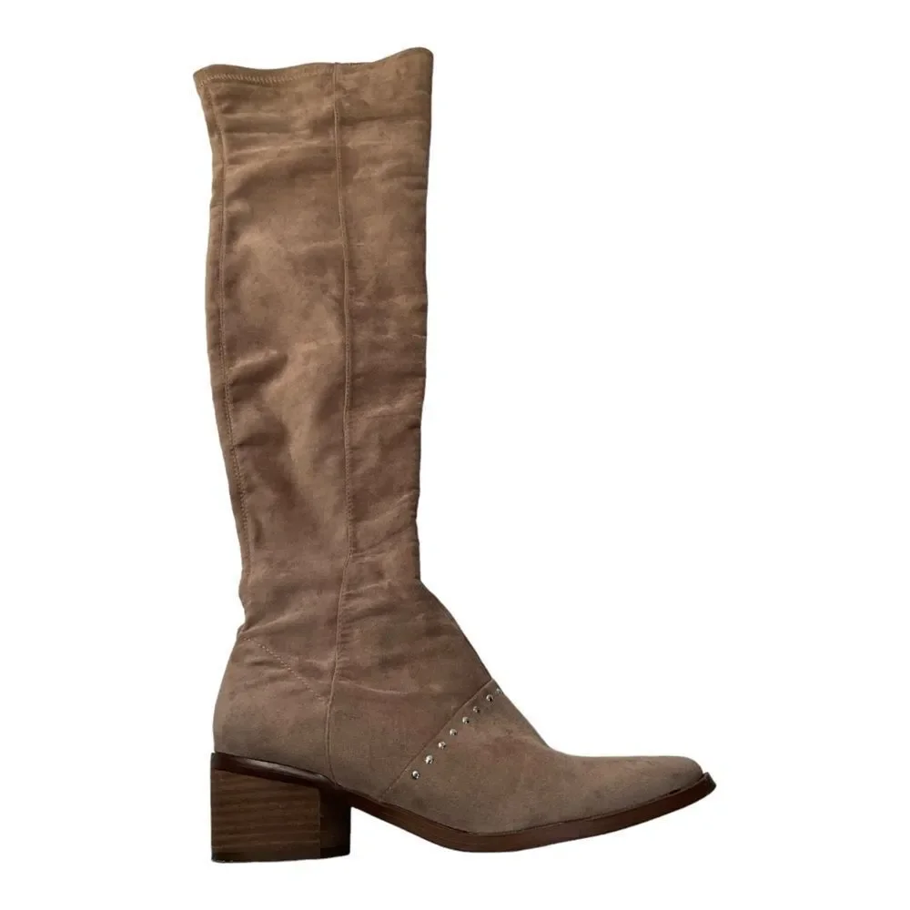 Report Women's Zaria Over The Knee Boot Taupe Faux Suede Boots Size 9